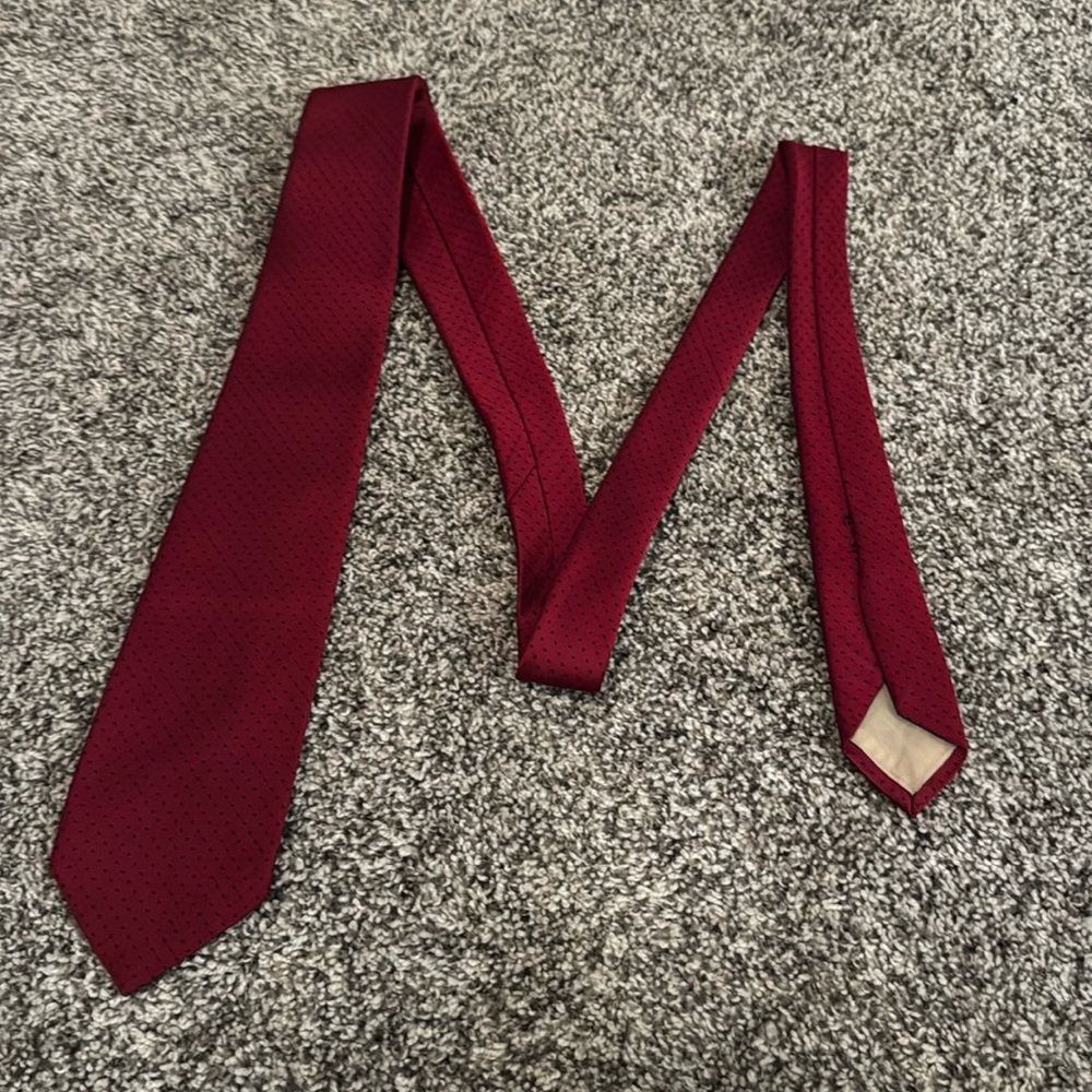 Red/Black Dot Pattern Neck Tie Men’s Accessory